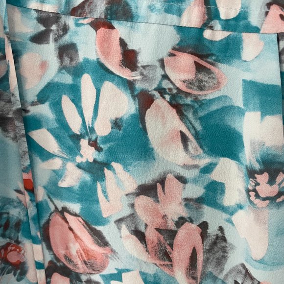 Rebecca Taylor Blue Floral Shift Dress Sz 6 - Picture 4 of 10